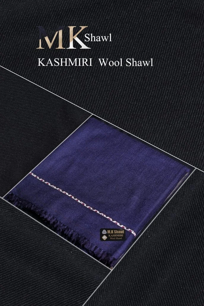 Australian Double Wool Men's Shawl – Navy Blue