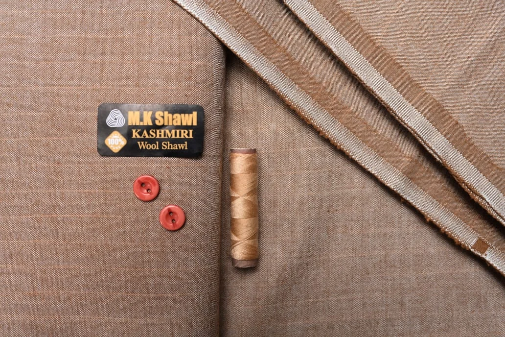 Pure wool unstitched suit fabric by MK Shawls